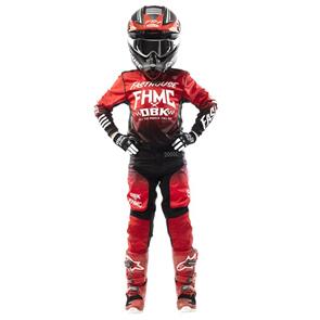 FASTHOUSE YOUTH TWITCH JERSEY AND PANTS RED/BLACK